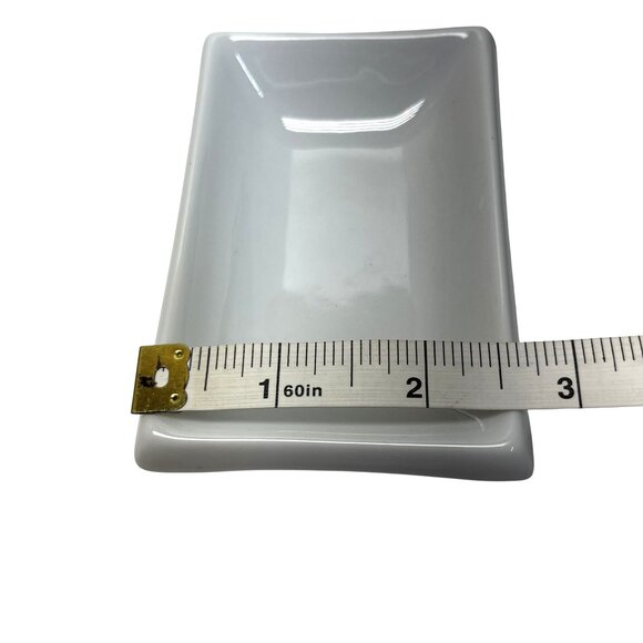 Set Of 3 Pier 1 China White Porcelain Rectangular Sushi Dishes +1 Non authentic - Picture 6 of 9